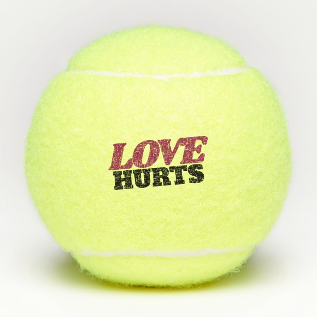 Fun Love Hurts Tennis Balls (Front)