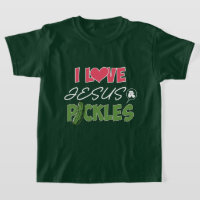 Fun love Jesus pickles word art 