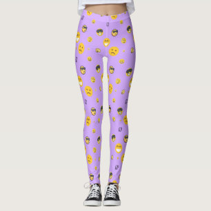 Fun, love, smiling, happy cute emojis  leggings