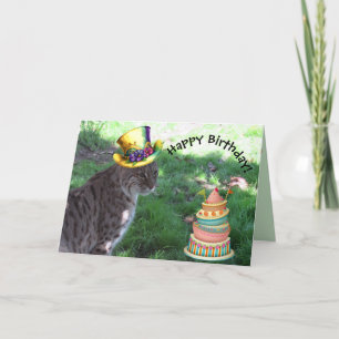 Fun Loving Bobcat - Birthday Card