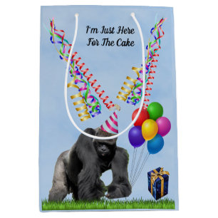 Fun Loving Gorilla Birthday Medium Gift Bag