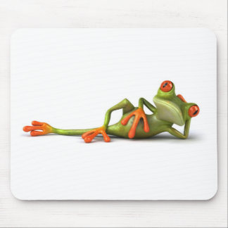 Fun lying frog ! mouse mat