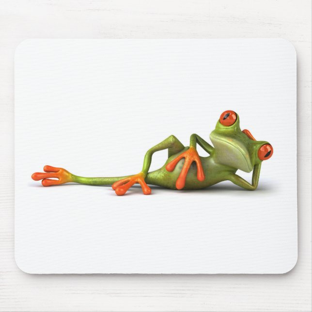 Fun lying frog ! mouse mat (Front)