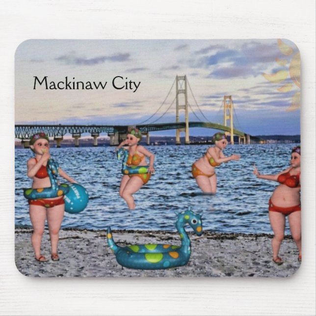 Fun Mackinaw City Bridge Mousepad (Front)