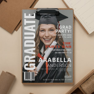 Fun Magazine Cover Graduation Party Invitation