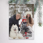 Fun Magazine Cover Style Christmas Photo Holiday Card<br><div class="desc">Fun and unique customisable magazine cover style template for your keepsake Christmas family photos with editable text boxes for news and messages.</div>
