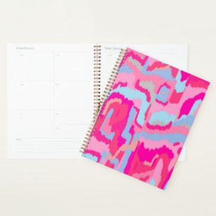 Fun Magenta Abstract Planner