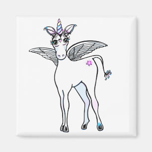 Fun magical Unicorn drawing Magnet