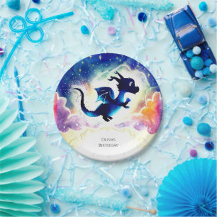 Fun Majestic Dragon Birthday Paper Plate