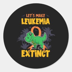 Fun Make Leukaemia Extinct Design Classic Round Sticker