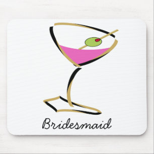 fun martini gold mouse mat