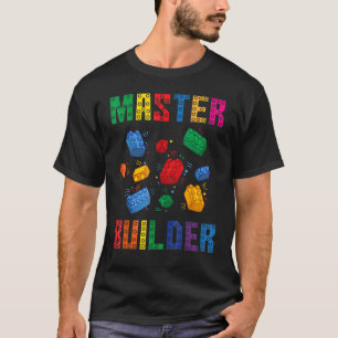 Fun Master Builder Brick Builder Funny Blocks Buil T-Shirt