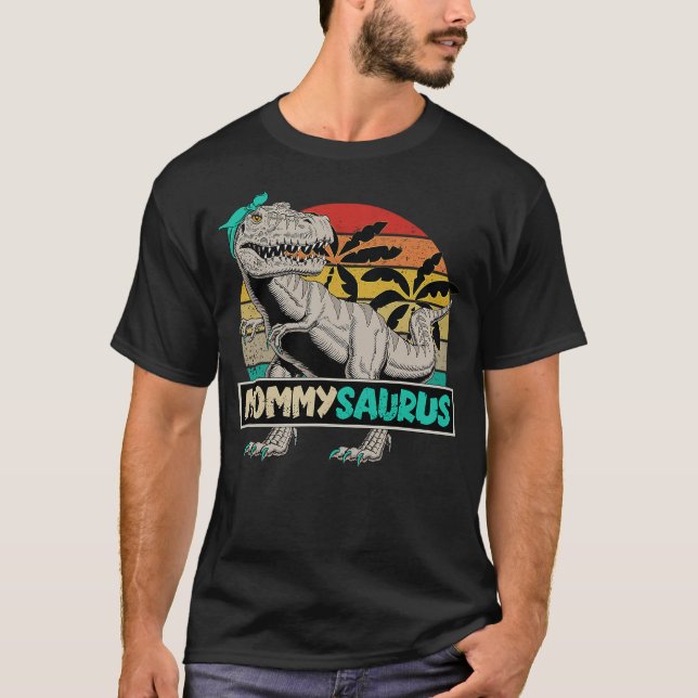 Fun Matching Family Dinosaur T-Rex for Mommy MOMMY T-Shirt (Front)