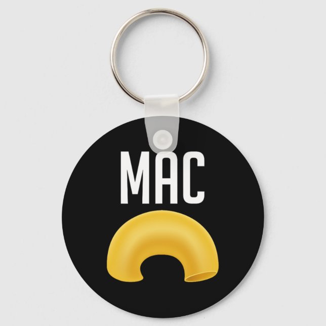 Fun Matching Macaroni And Cheese Halloween Costume Key Ring (Front)