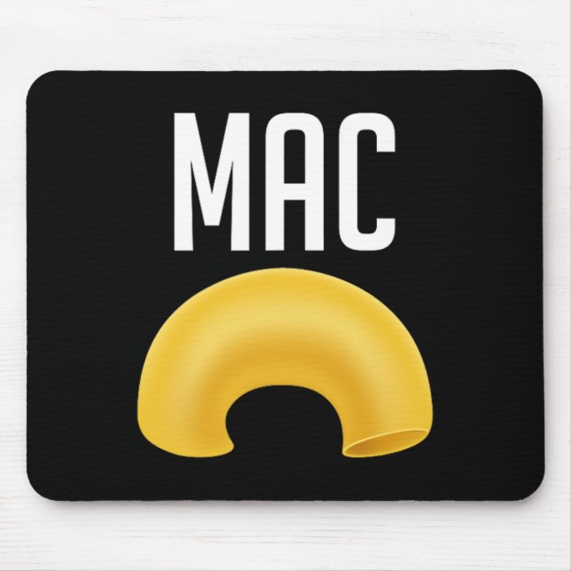 Fun Matching Macaroni and Cheese Halloween Costume Mouse Mat (Front)