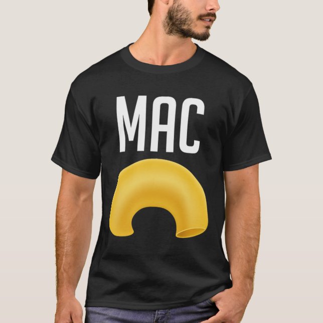 Fun Matching Macaroni And Cheese Halloween Costume T-Shirt (Front)