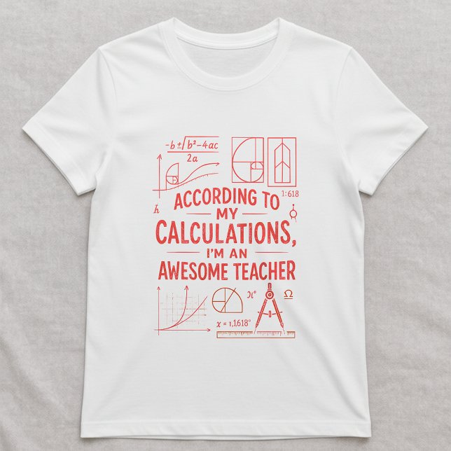 Fun Math Teacher Shirt; Best Teacher Ever T-Shirt (Creator Uploaded)