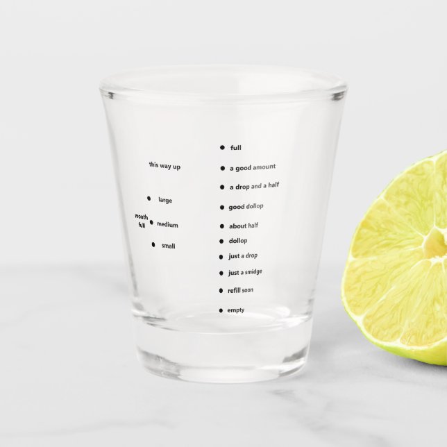 fun measuring line shot glass (Front)