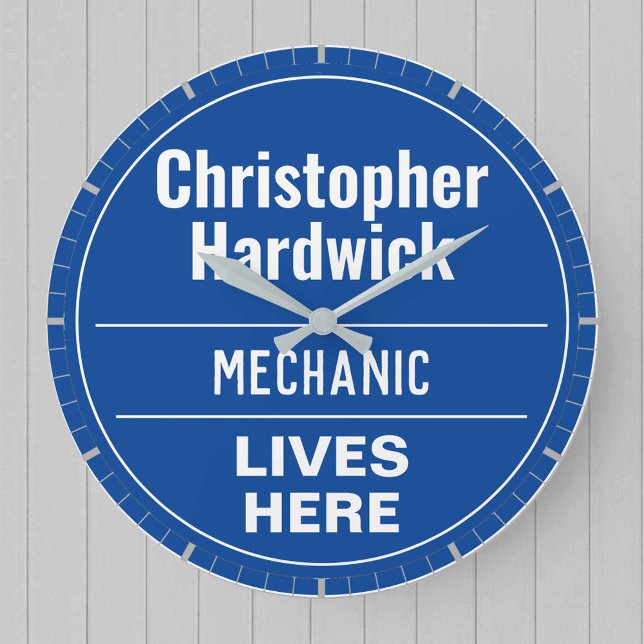 Fun Mechanic Wall Plaque Style Large Clock (Creator Uploaded)