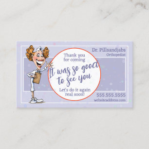 Fun Medical Appointment Reminder Happy Nurse Business Card