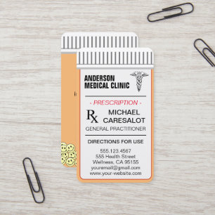 Fun Memorable Prescription Medical Business Card