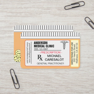 Fun Memorable Prescription Medical Business Card