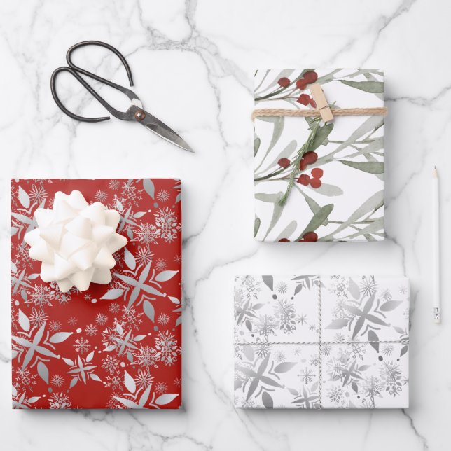 Fun Merry Christmas Joy Holiday Wrapping Paper Sheet (Front)