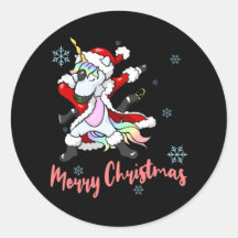 Fun Merry Christmas Santa Unicorn