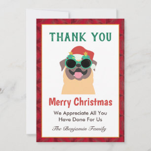 Fun Merry Christmas Thank You Personalise Holiday Card