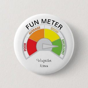 Fun Metre! Button - Wingrider Karen
