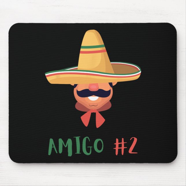 Fun Mexican Amigo #2 Group Matching Diy Halloween  Mouse Mat (Front)
