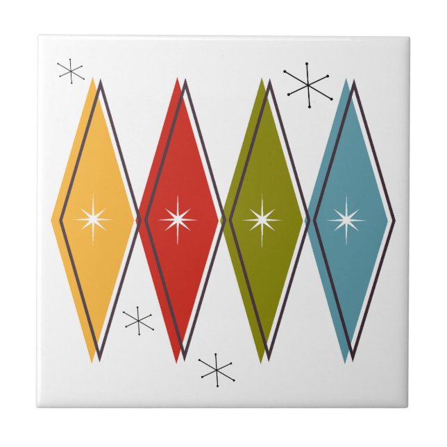 Fun Mid-Century Modern Tile (Front)
