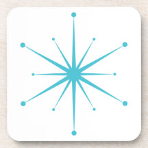 Fun Midcentury Modern Retro Starburst Beverage Coa