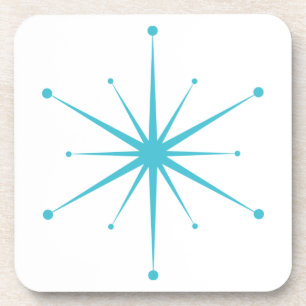 Fun Midcentury Modern Retro Starburst Beverage Coa Coaster
