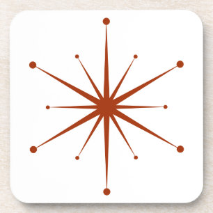 Fun Midcentury Modern Retro Starburst Coaster