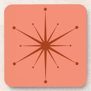 Fun Midcentury Modern Retro Starburst Coaster
