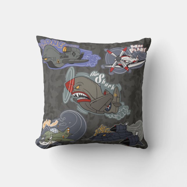 Fun Military Planes Cushion (Front)