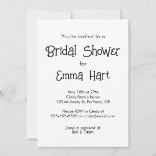 Fun Minimalist Bridal Shower Invitation