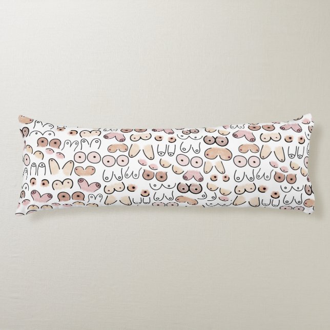 fun minimalist woman gift body cushion (Front)