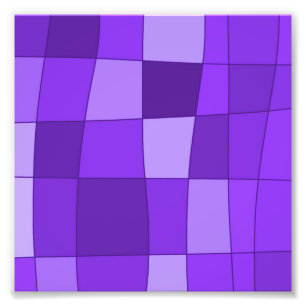 Fun Mirror Checks in Violet Photo Print