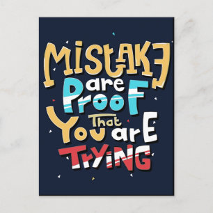 Fun Mistakes   Encouragement Postcard