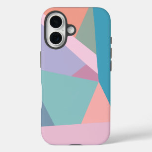 Fun Modern Abstract Colourful Geometric Pastel Art iPhone 16 Case