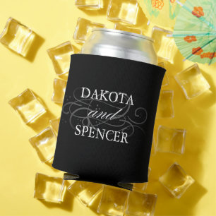 Fun Modern and Unique Hashtag Wedding Invitation Can Cooler