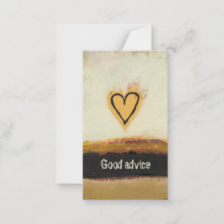 Fun modern art heart painting customise your own advice card