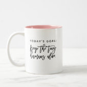 Fun Modern Chic Mum Mother Saying Goals Quote Two-Tone Coffee Mug (Left)