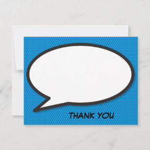 Fun Modern Comic Book Speech Bubble Message Card