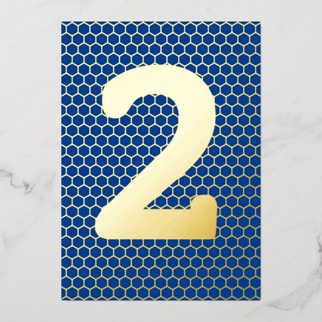 Fun Modern Custom Gold Pressed Birthday Foil Invit (Front)