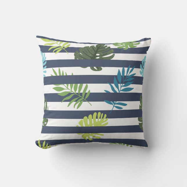 Fun & Modern Floral Graphic Throw Pillow (Front)