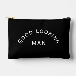 Fun modern Good Looking Man  Accessory Pouch