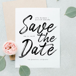 Fun Modern Handwritten Wedding Save the Date Invitation